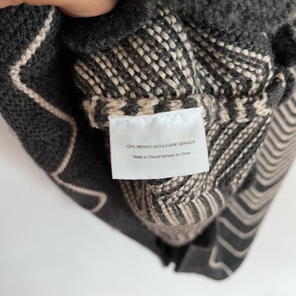 Tory Burch “Kent” Zigzag Pattern Scalloped Edges Merino Wool Sweater Dress - Picture 8 of 10